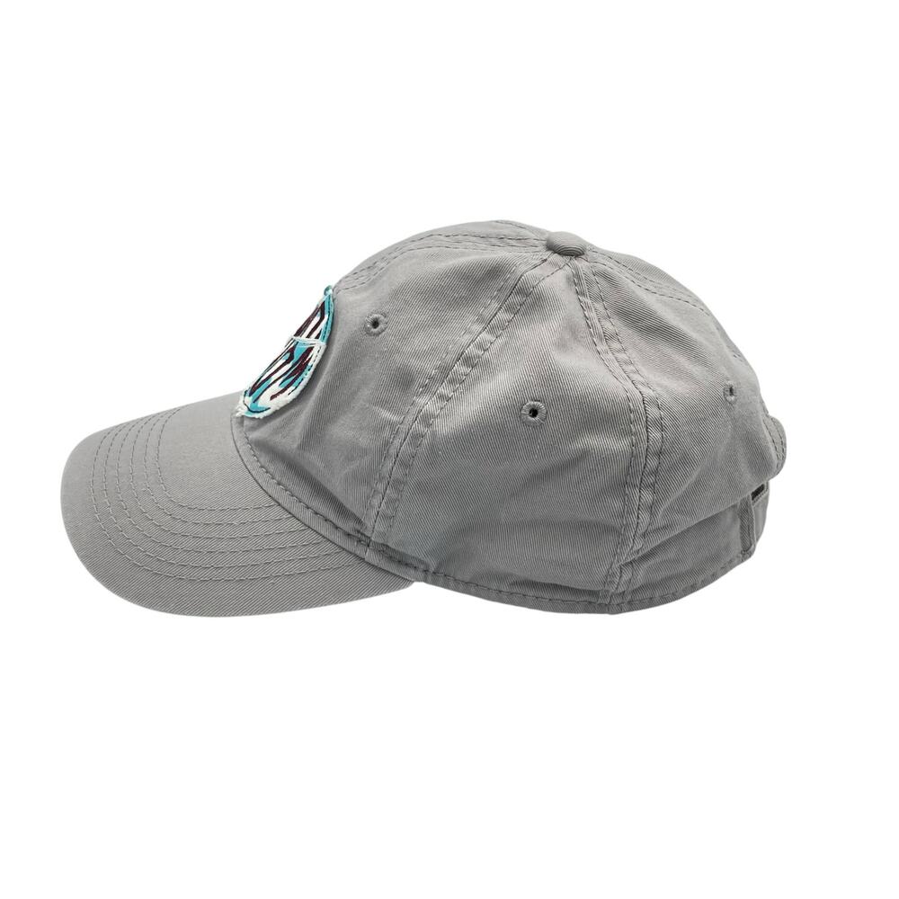 Gray Texas A&M Turquoise Chevron Patch Y2K Style Cotton Ball Cap Collegiate Hat - Picture 5 of 7